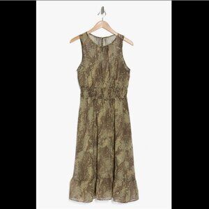 Steve Madden Snakeskin Print Green Dress, XS